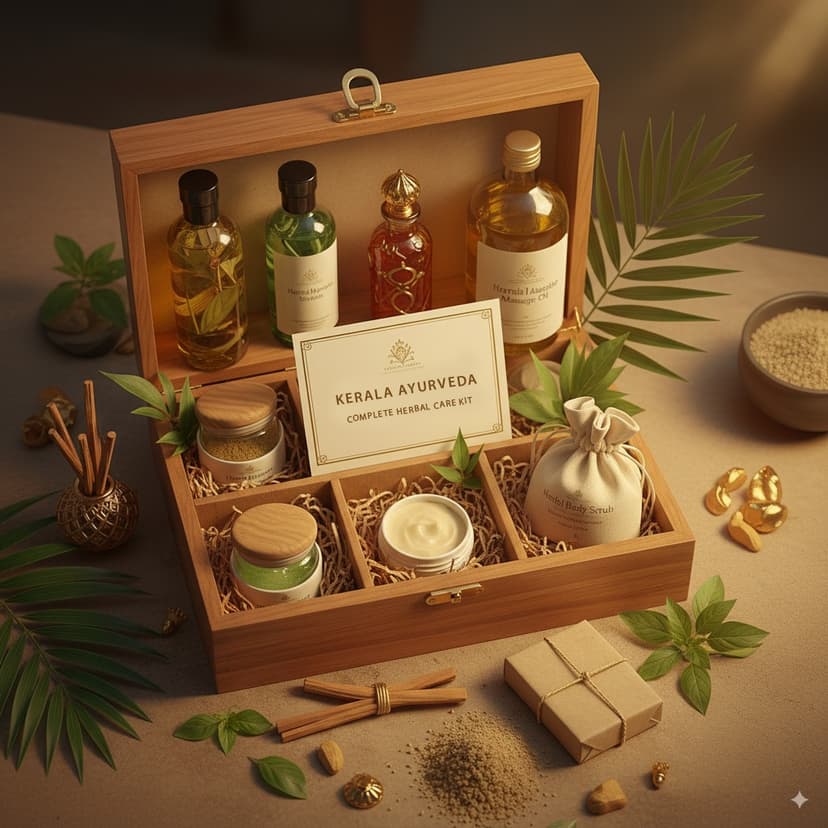 Kerala Ayurveda Complete Herbal Care Kit – 100% Natural Wellness